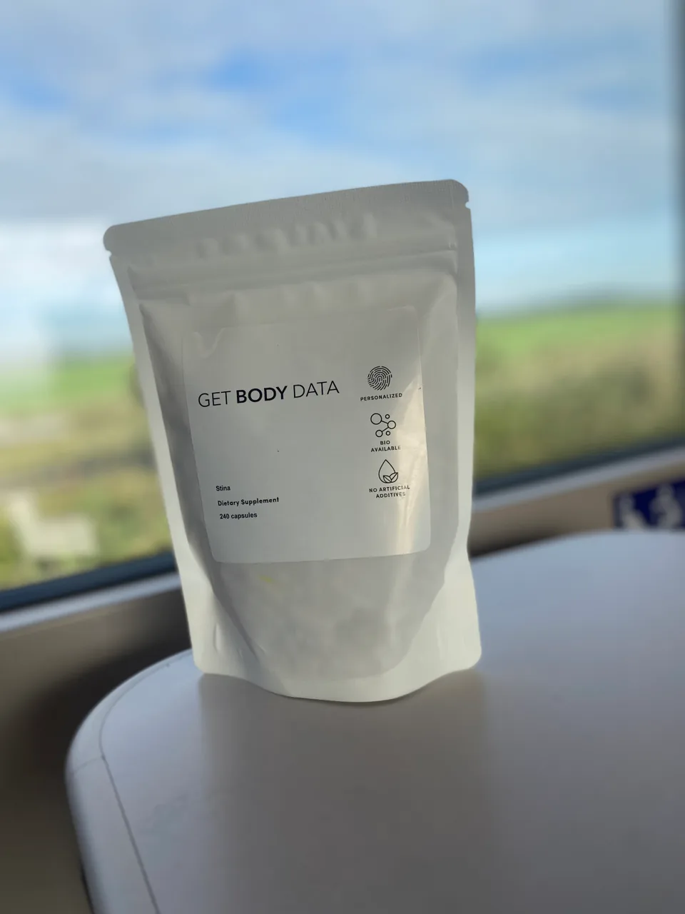 Get Body Data personalized supplement pouch